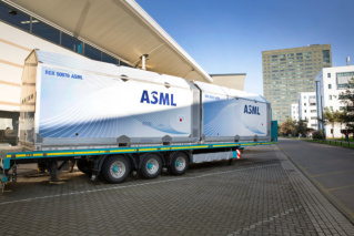 System container ready for shipment from the Veldhoven campus